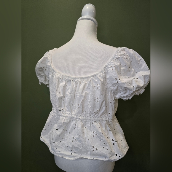 American Eagle Eyelet Peplum Top - Picture 6 of 7